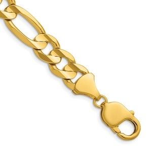 10k Yellow Gold 10.0mm Concave Figaro Chain